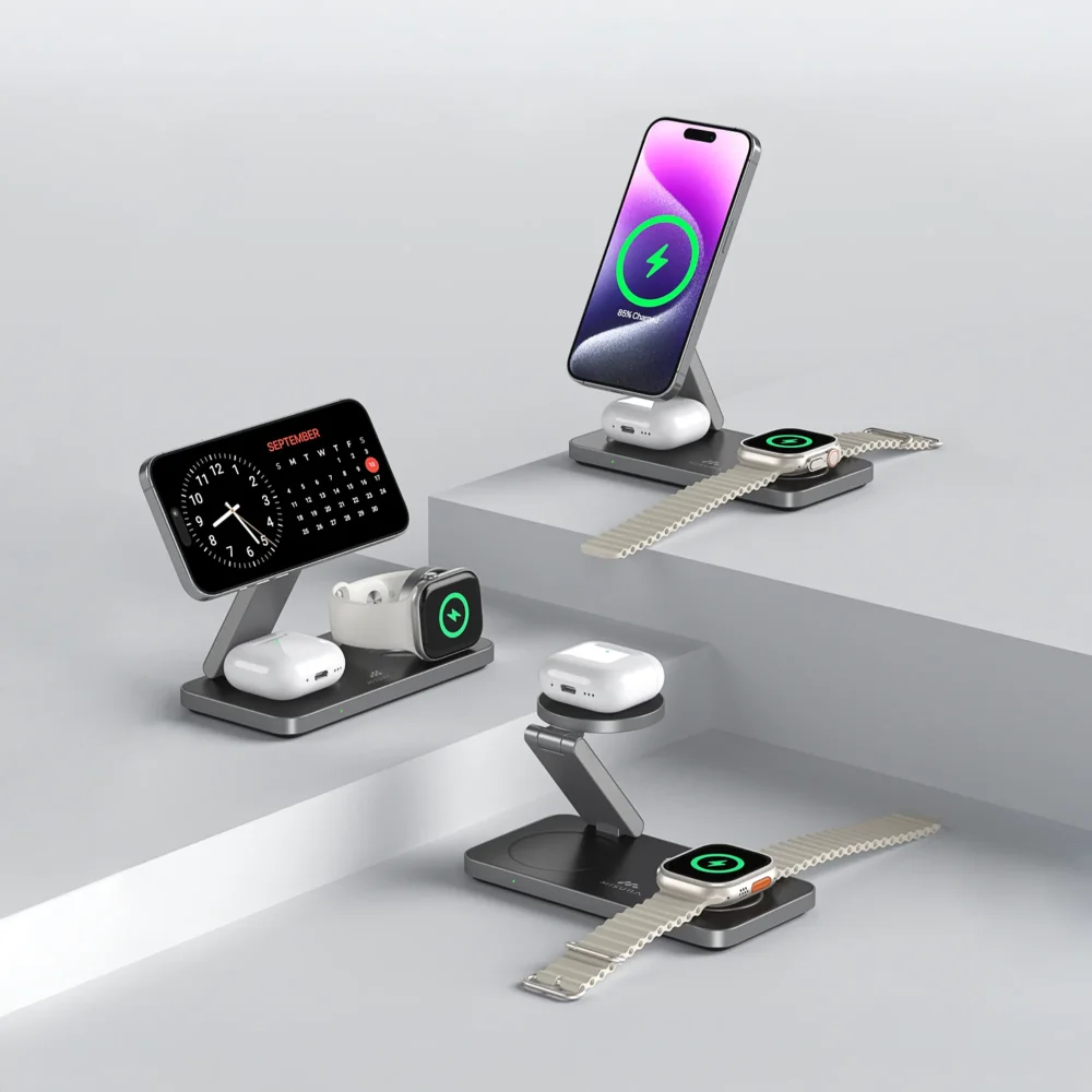 MISURA MH11 3v1 skládací bezdrátová nabíječka