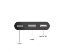 Riduzione 3 in 1 da USB-C (Thunderbolt 3)