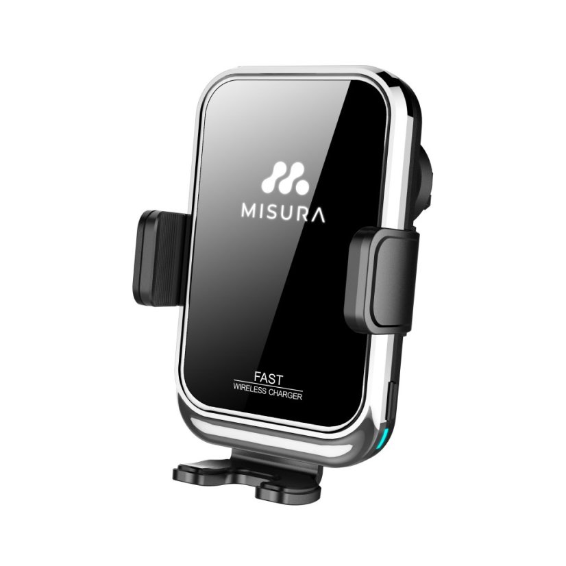 MISURA MA04 - Držák mobilu do auta s bezdrátovým QC3.0 nabíjením SILVER
