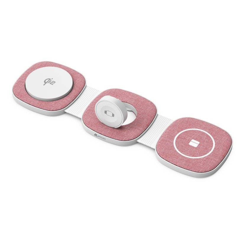 3-in-1 Wireless Charger MISURA MH06 - ROSE
