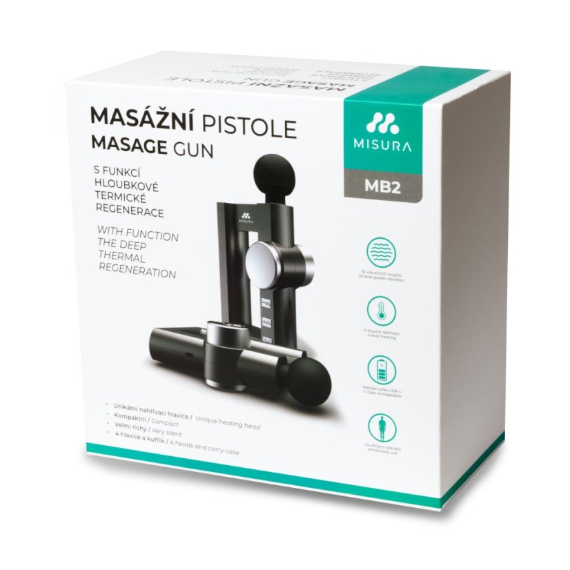 Massagepistole mit Tiefenwärmefunktion MISURA MB2 - GRAPHITE