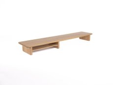 Premium Oak Wooden Monitor Stand: Timeless Natural