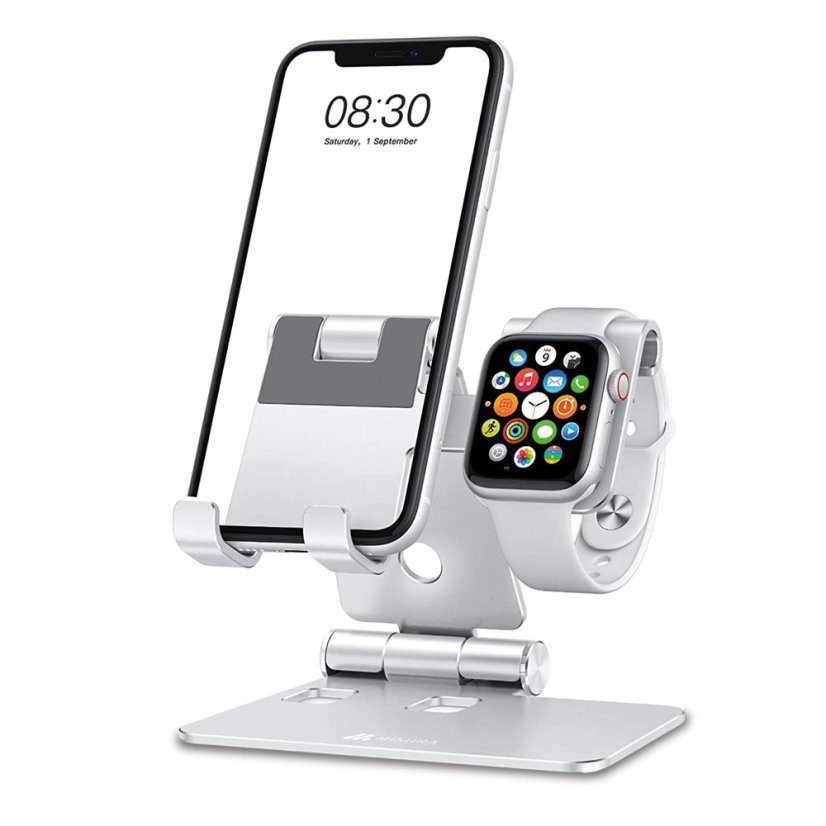 Telefono ir laikrodžio stovas MISURA ME19 - SILVER