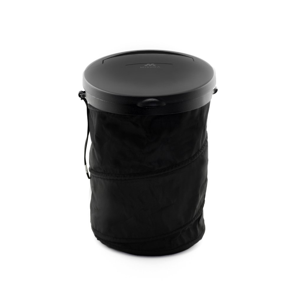Auto Mülleimer tragbarer Müll, schwarz zusammenklappbarer auslaufsicherer  Mülleimer (D-583-A)