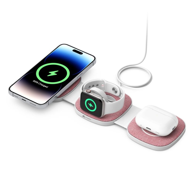 3-in-1 Wireless Charger MISURA MH06 - ROSE