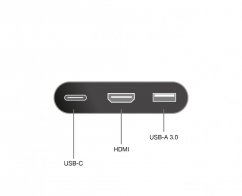Redução 3 em 1 do USB-C (Thunderbolt 3)