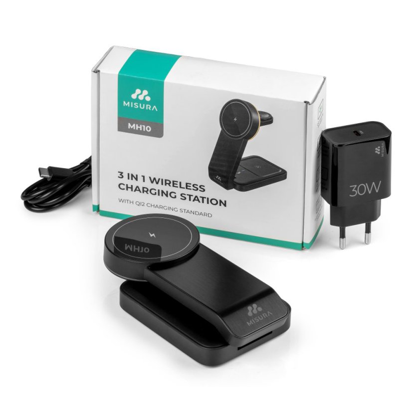 Juhtmevaba laadija 3-in-1 MISURA MH10 - BLACK