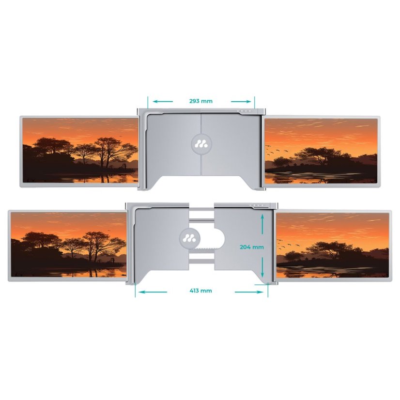13,3" Double moniteur portable pour laptop FHD USB-C - MISURA 3M1303S1