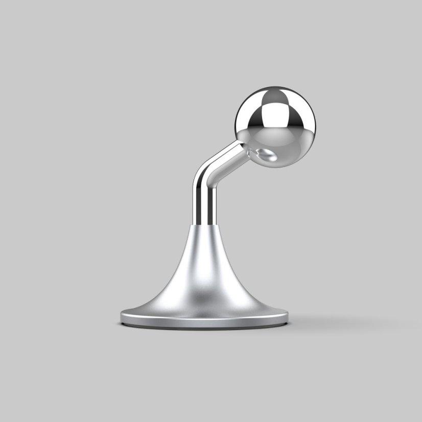 MISURA MA05- Mobile phone holder with vacuum suction cup and wireless charging QC3.0 - SILVER