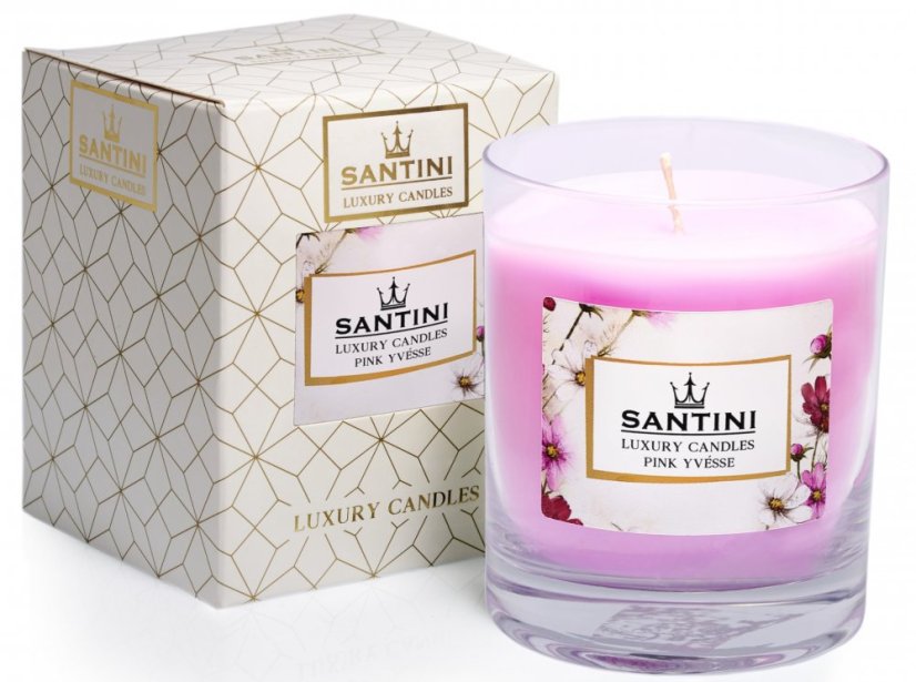 Santini luxus gyertya - Pink Yvésse, 200g