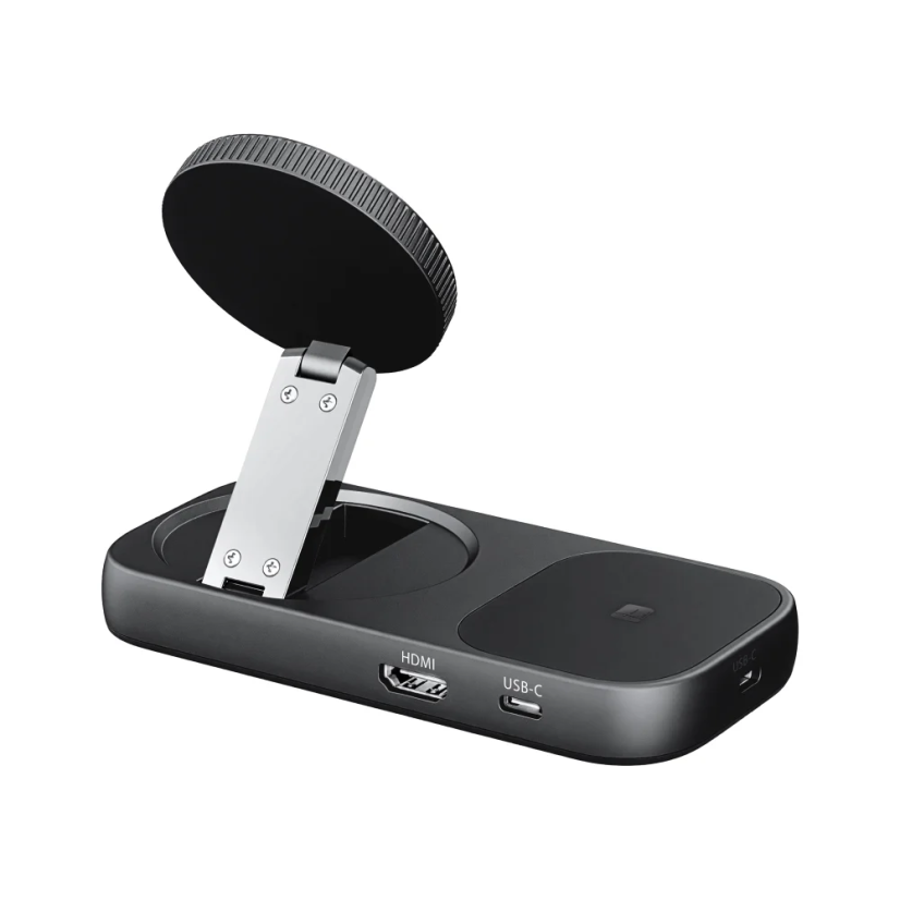 MISURA MH14 2-w-1 Składana ładowarka bezprzewodowa z wbudowanym 6-portowym hubem USB-C