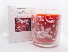 Luxusná sviečka Santini - Jablko a škorica, 200g