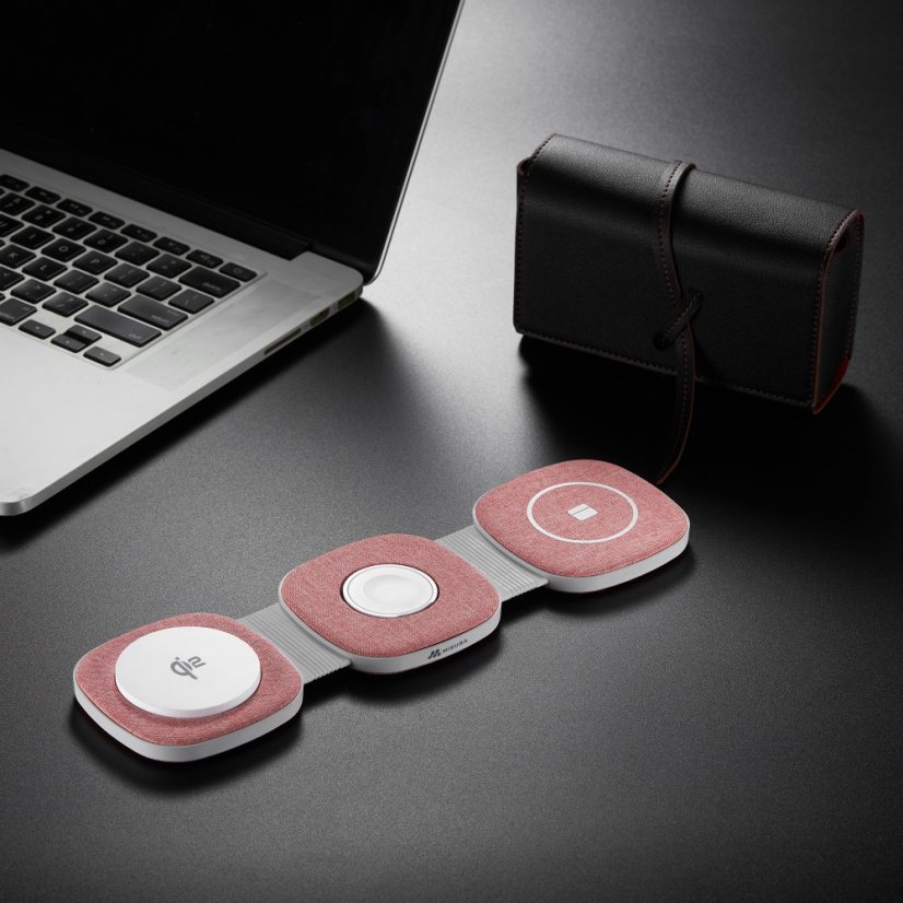 3-in-1 Wireless Charger MISURA MH06 - ROSE