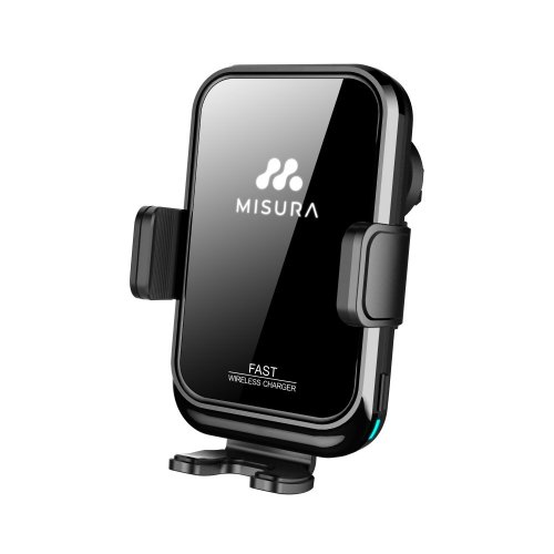 MA04 - Car phone holder with wireless QC3.0 charging BLACK