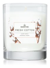 Πολυτελές κερί Santini - Fresh Cotton, 200g