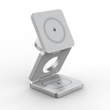 3-in-1 Wireless Charger MISURA MH08 Pro - SILVER