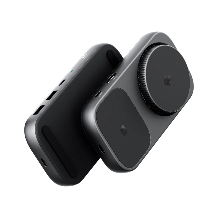 MISURA MH14 2-w-1 Składana ładowarka bezprzewodowa z wbudowanym 6-portowym hubem USB-C