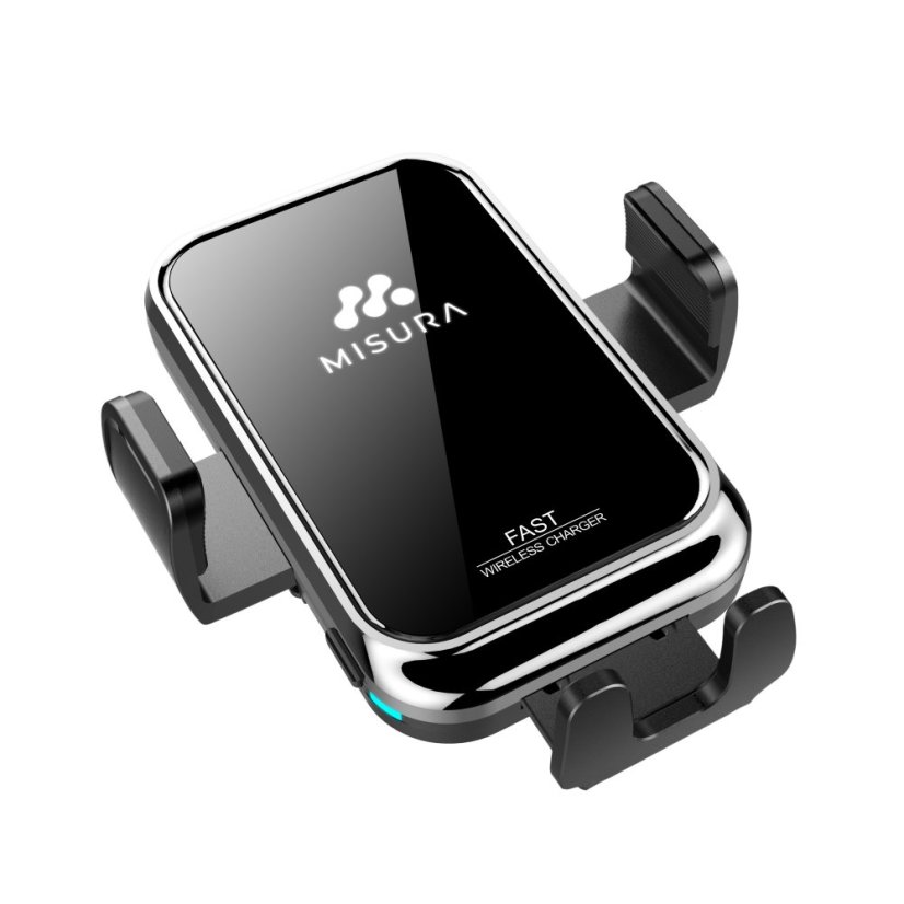 MISURA MA04 - Držák mobilu do auta s bezdrátovým QC3.0 nabíjením SILVER