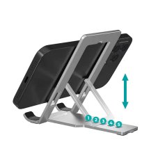 MISURA mobile phone and tablet stand ME22-SILVER