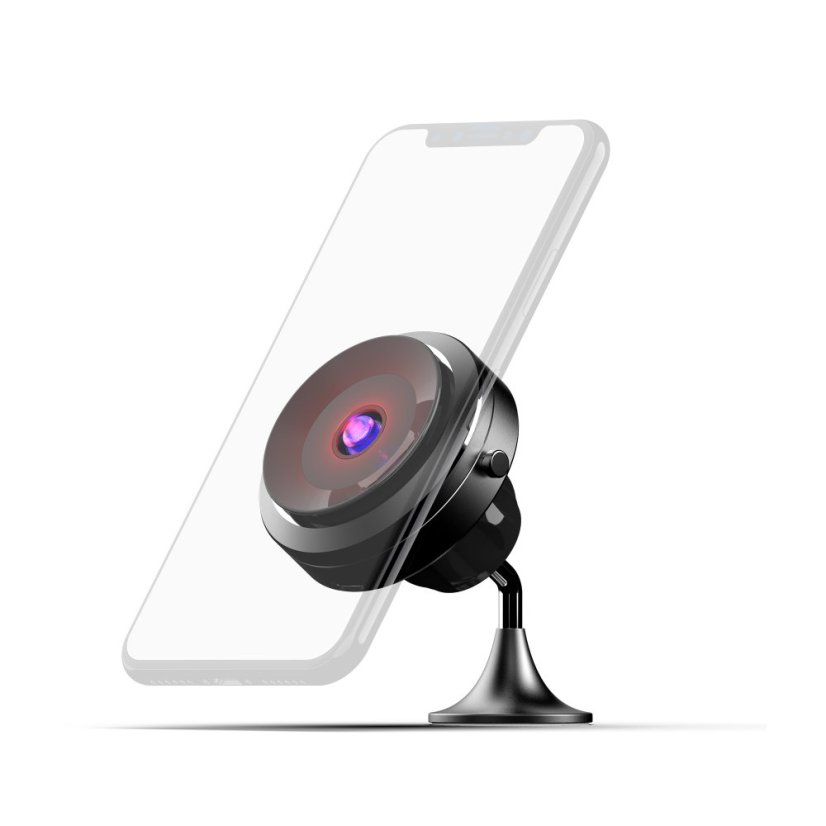 MISURA MA05- Mobiltelefon-tartó vákuumos tapadókoronggal és QC3.0 töltéssel - BLACK