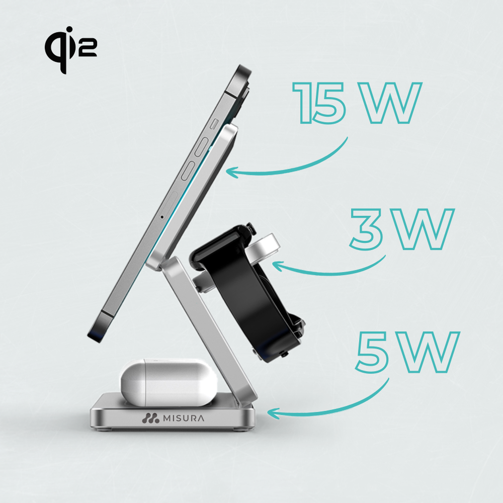 MISURA MH08 Pro - brezžični polnilec 3 v 1